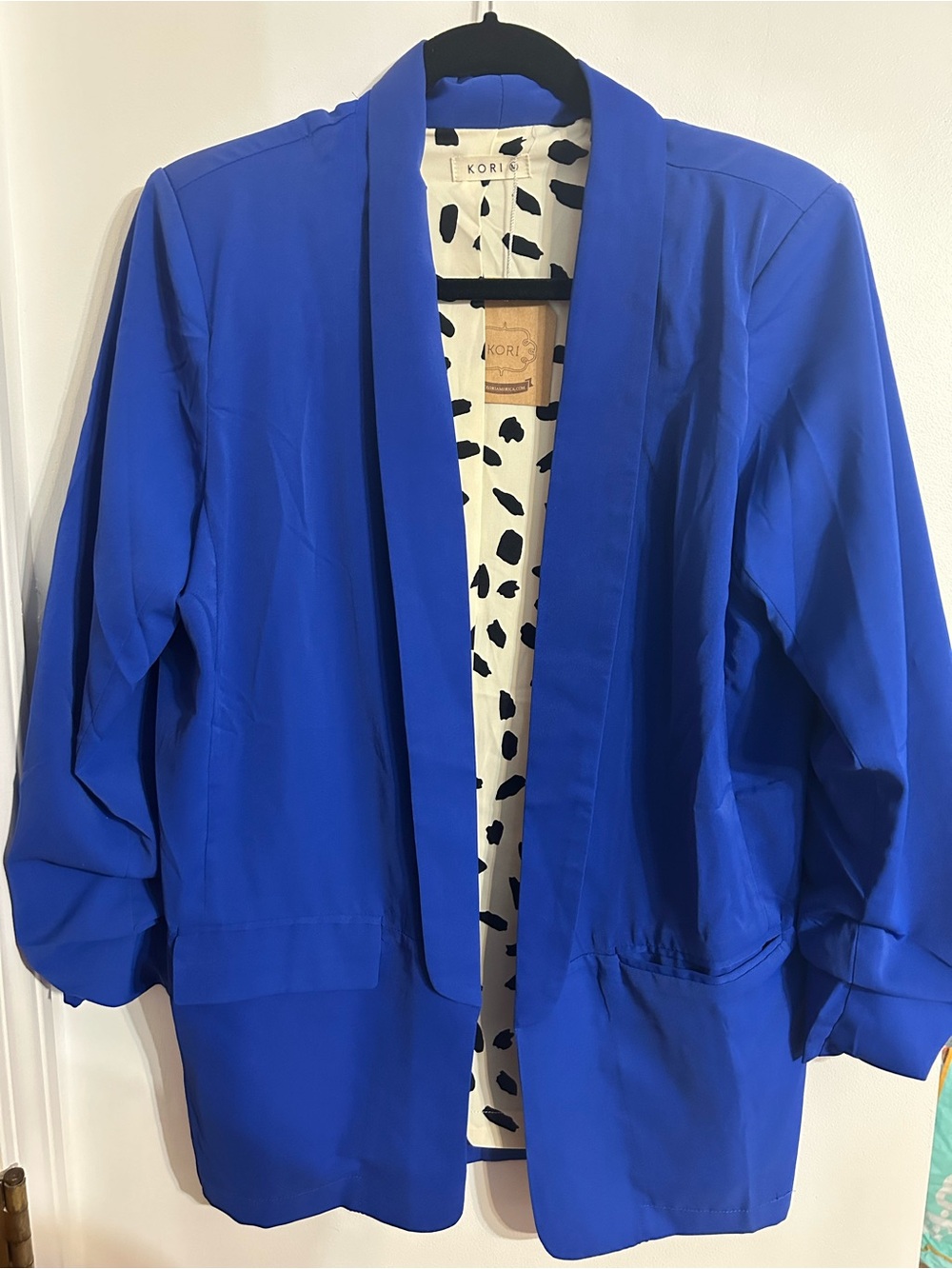 Kori Cobalt Blue Open-Front Blazer